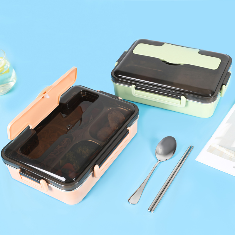 仕切り付きステンレス製保温弁当箱