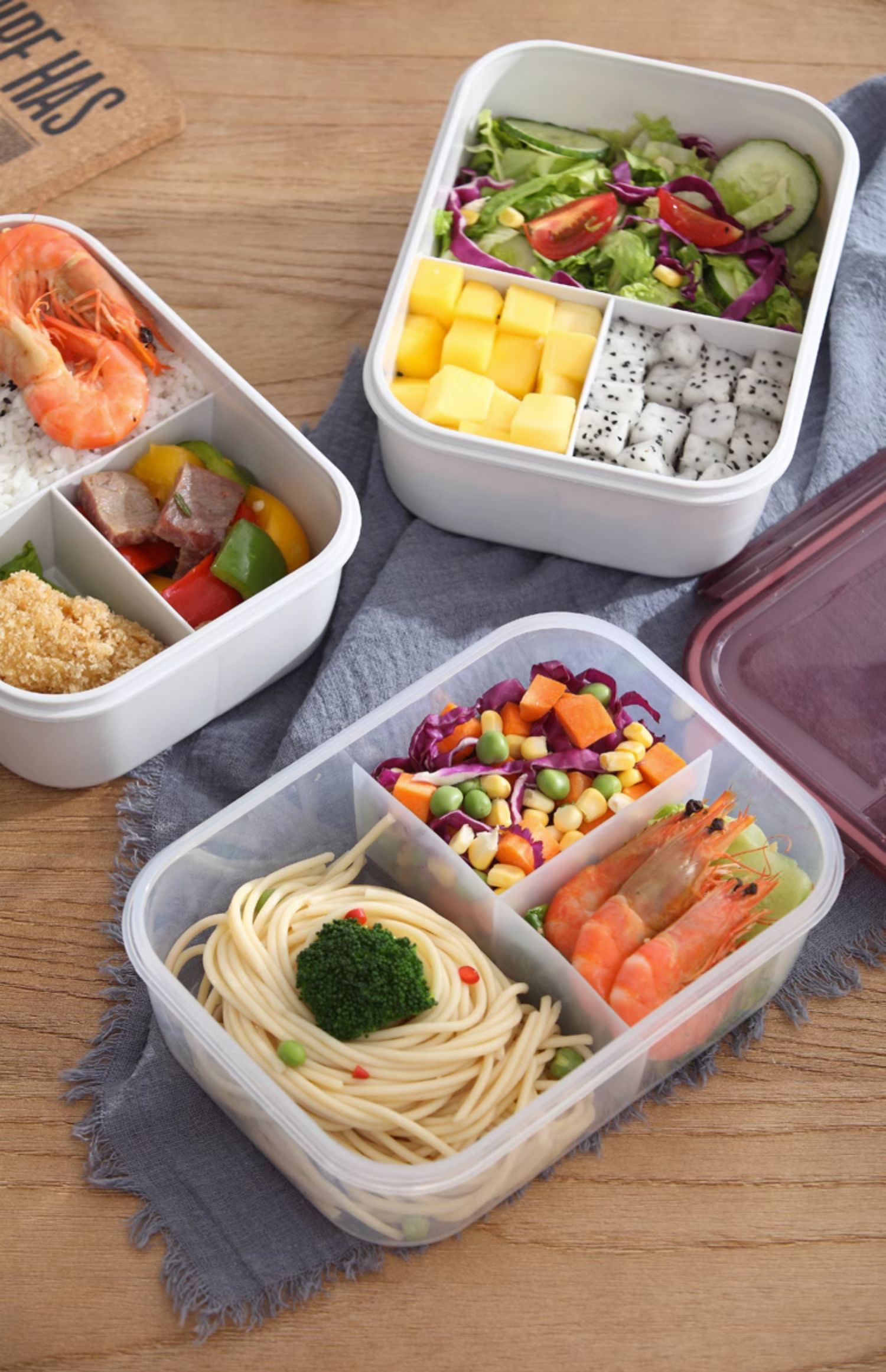 透明蓋付き電子レンジ対応弁当箱