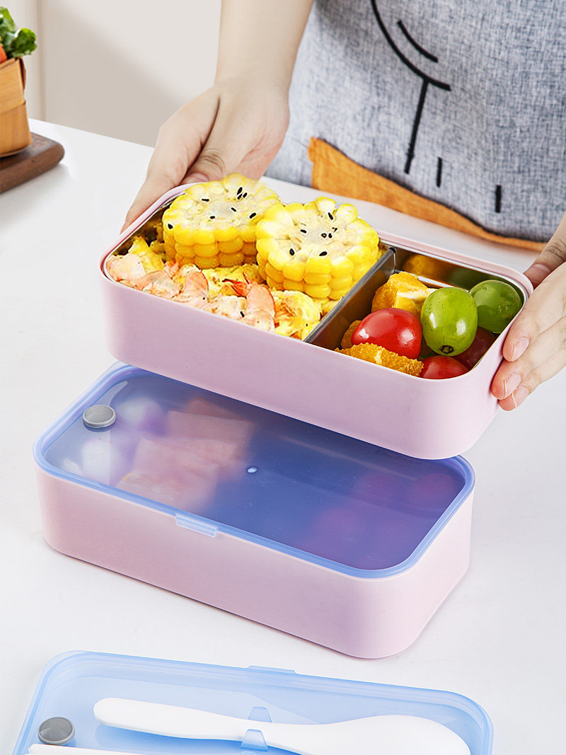 保温バッグ入り二段弁当箱