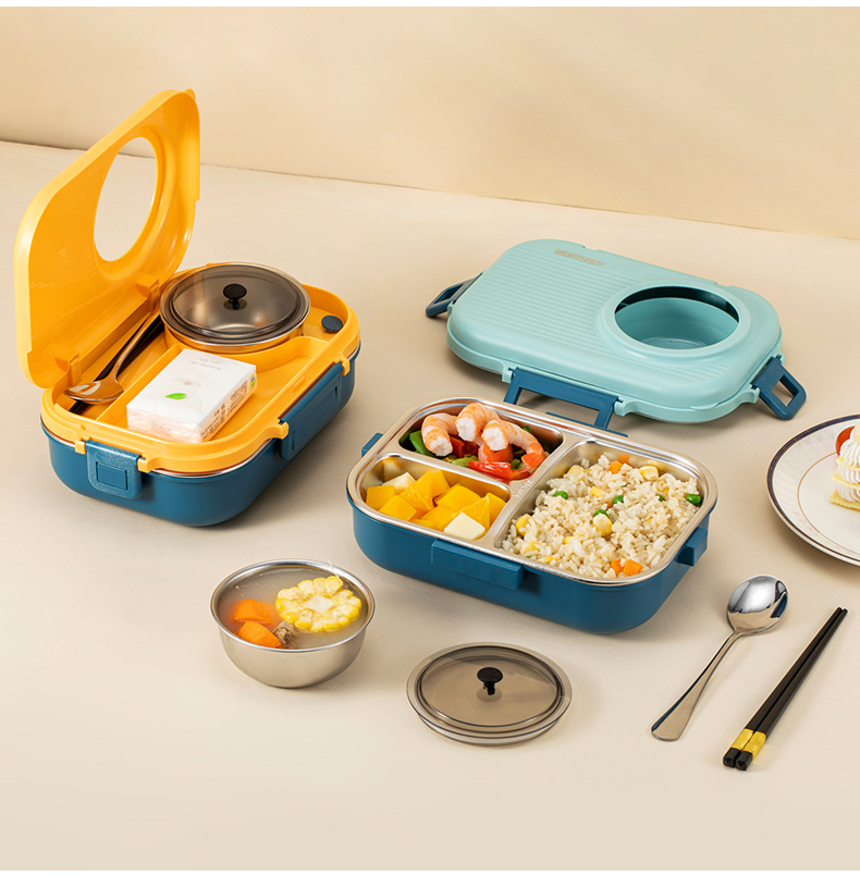 真空断熱ステンレス仕切り付き保温弁当箱