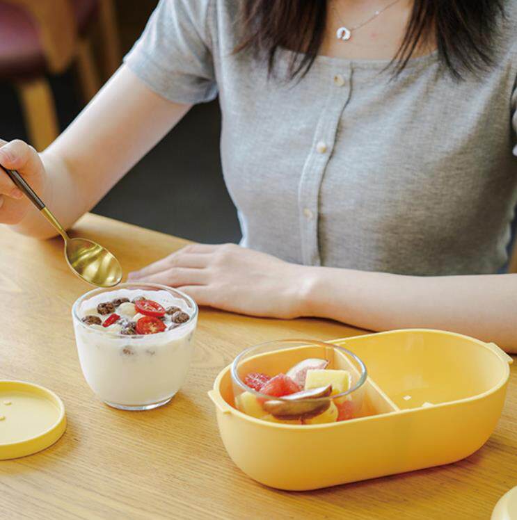 丸型仕切り付き電子レンジ対応弁当箱