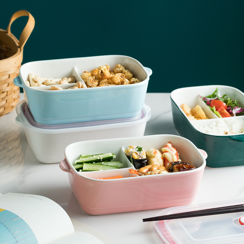 三段仕切り付き縦型弁当箱