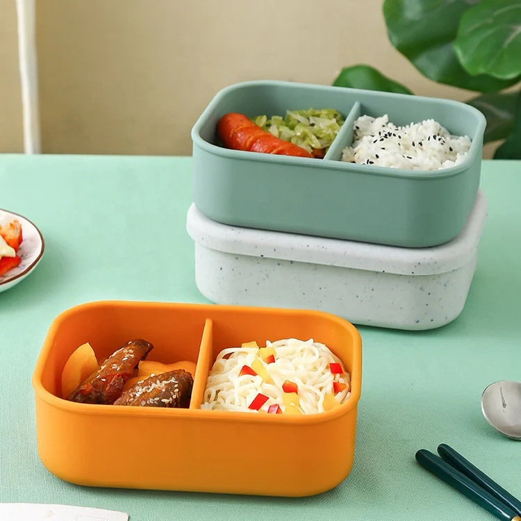 二段仕切り付き縦型弁当箱