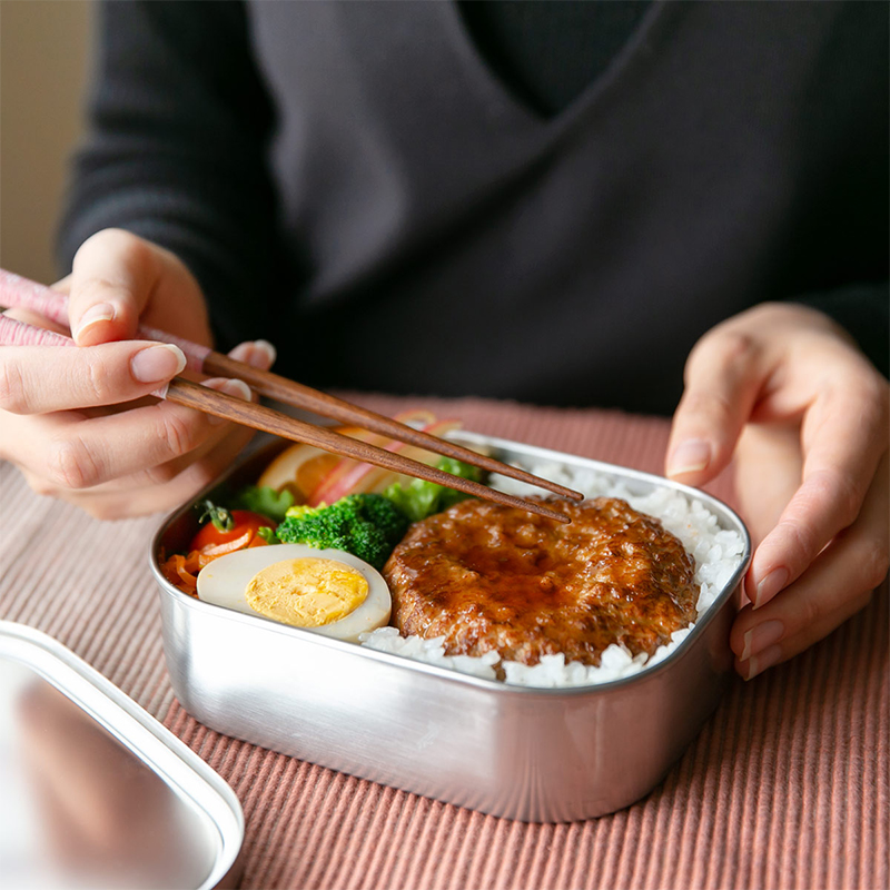 二段式ステンレス製保温ランチ容器