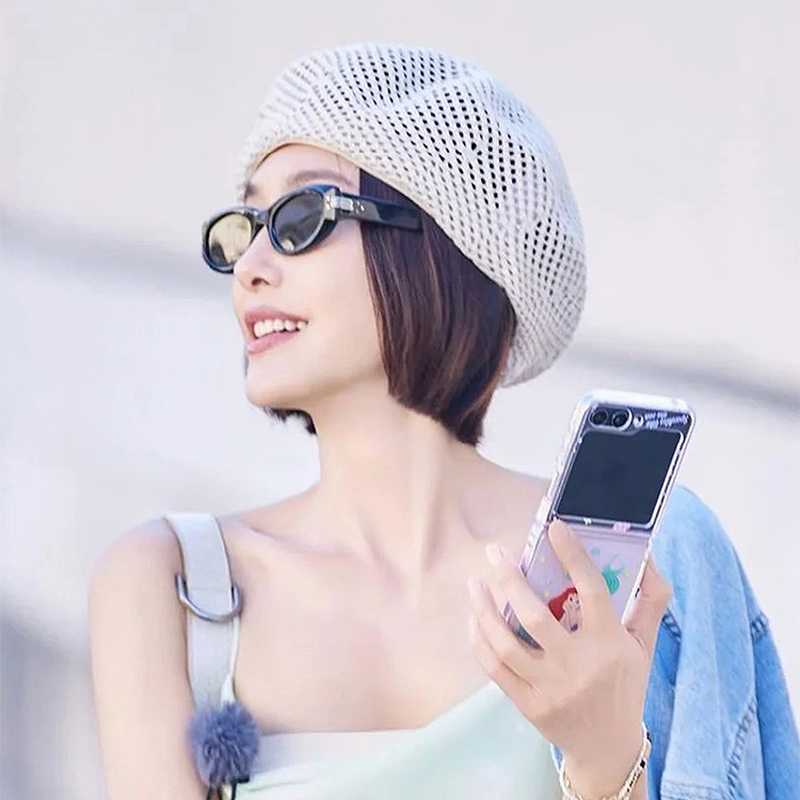 ベレー帽 風合い豊かな編み目ベレー帽