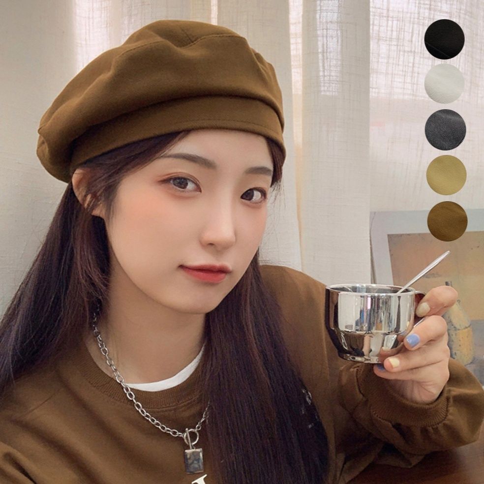 ウール風ベレー帽 女性用 秋冬 韓国風 5色展開