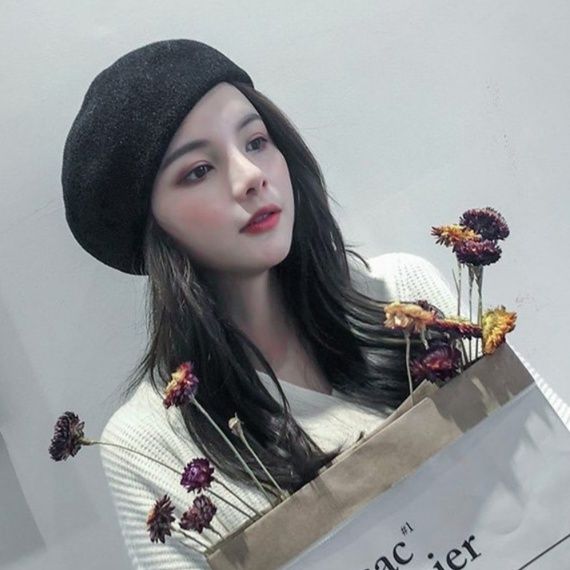 ウール調 ベレー帽 レディース 可愛い 秋冬 女性用 帽子