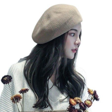 ウール調 ベレー帽 レディース 可愛い 秋冬 女性用 帽子