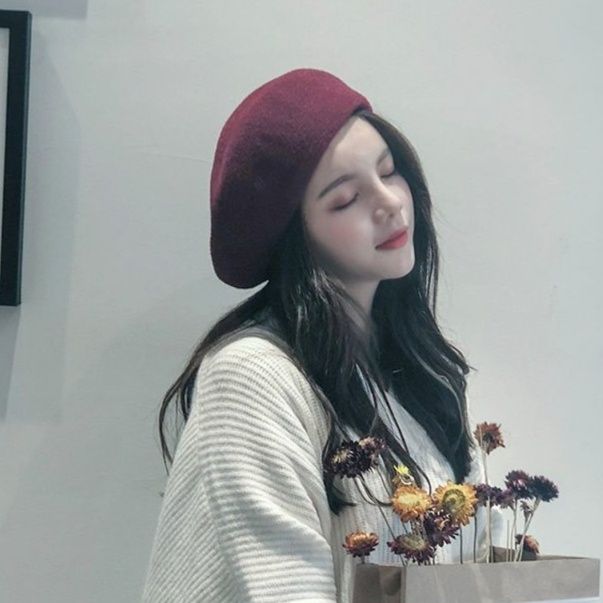 ウール調 ベレー帽 レディース 可愛い 秋冬 女性用 帽子