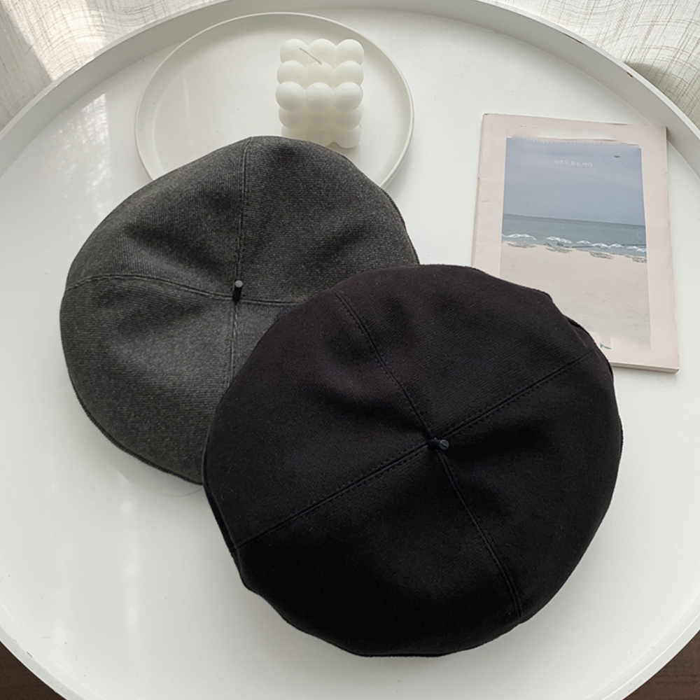 ウール風ベレー帽 女性用 秋冬 韓国風 5色展開