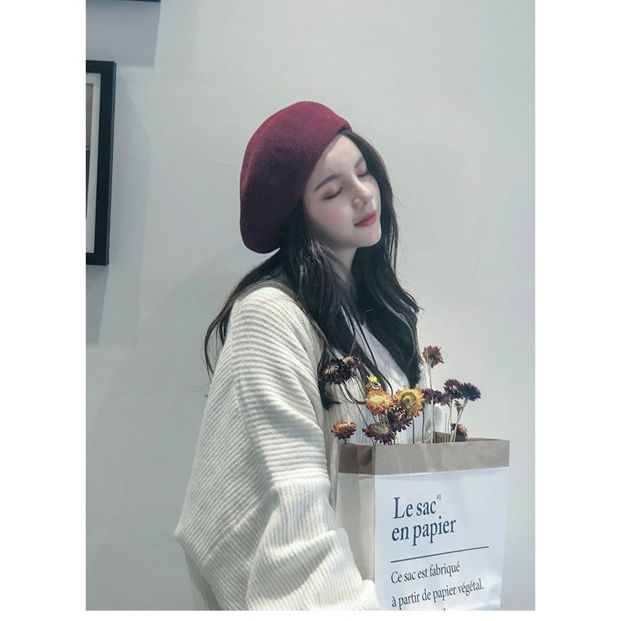 ウール ベレー帽 レディース 可愛い 秋冬 女性用 帽子