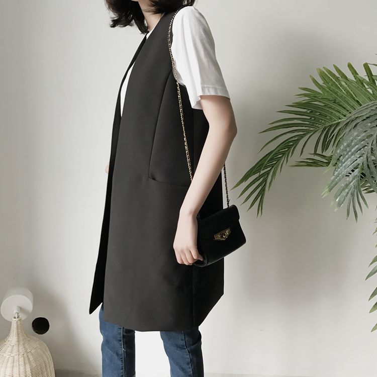 ベスト すっきりシルエットロングジレ