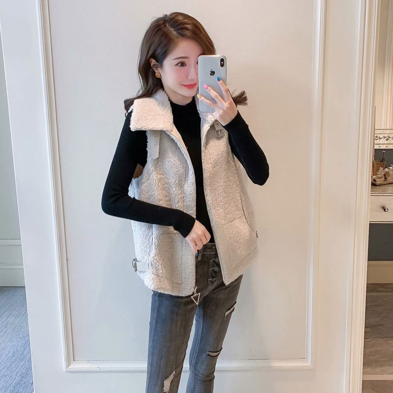 ベスト もこもこ羊毛風フリースベスト