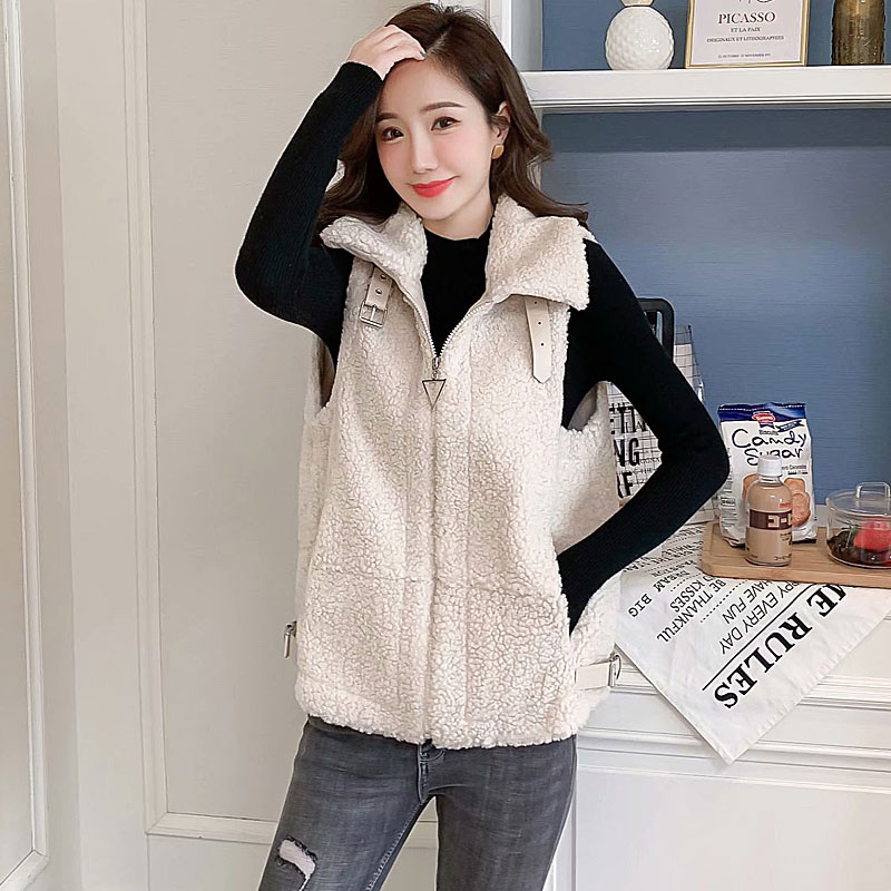 ベスト もこもこ羊毛風フリースベスト