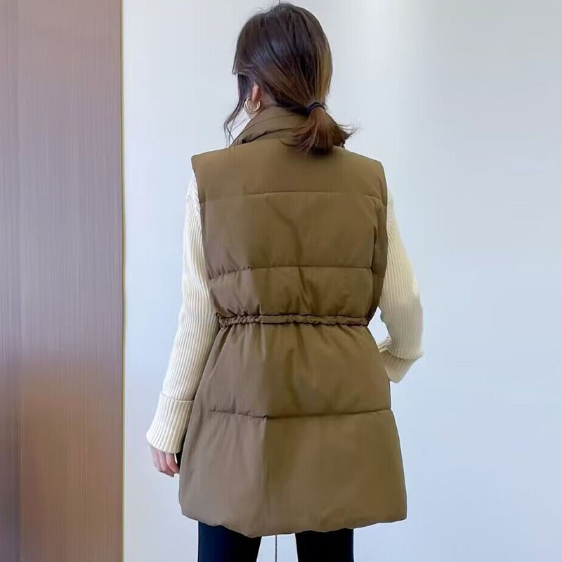 ベスト 暖かさ抜群多機能ポケット付きキルティングダウンベスト