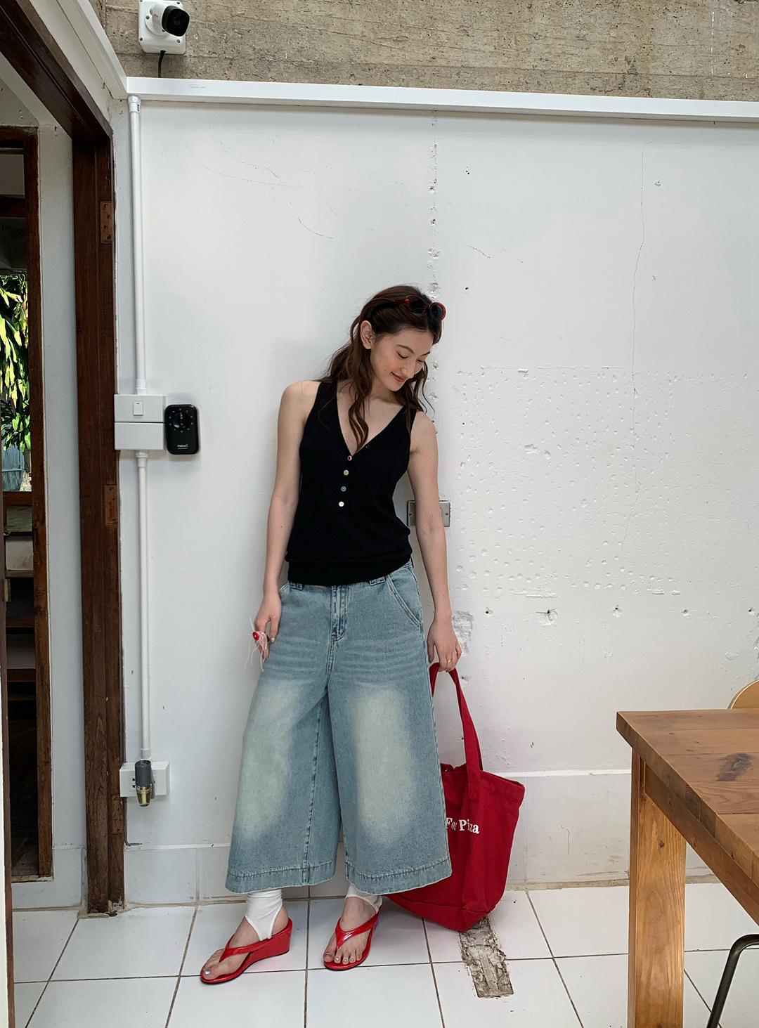 ベスト 優美な装いノースリーブニットベスト