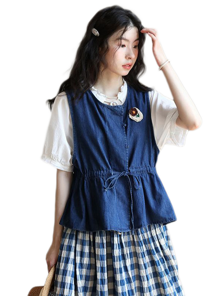 ベスト 優美な結び目レイヤードベスト