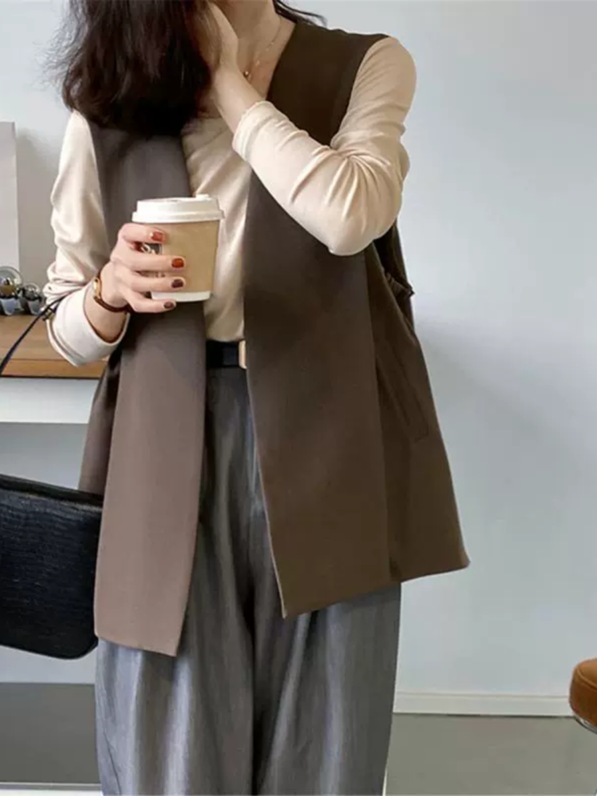 ベスト シンプル洗練ベストジレ