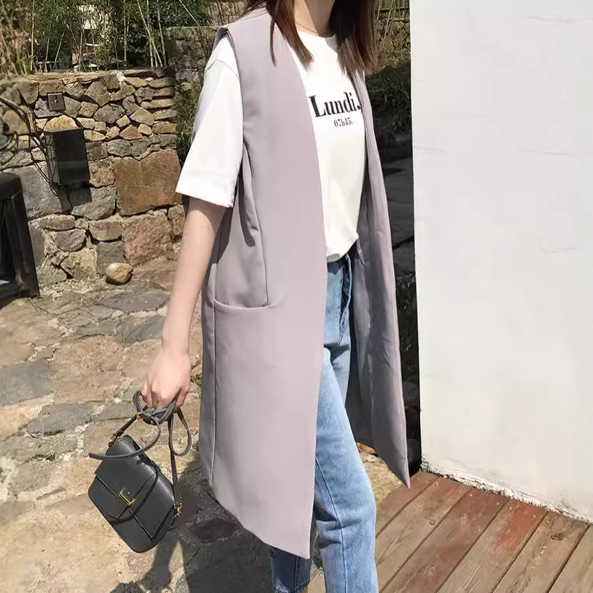 ベスト すっきりシルエットロングジレ