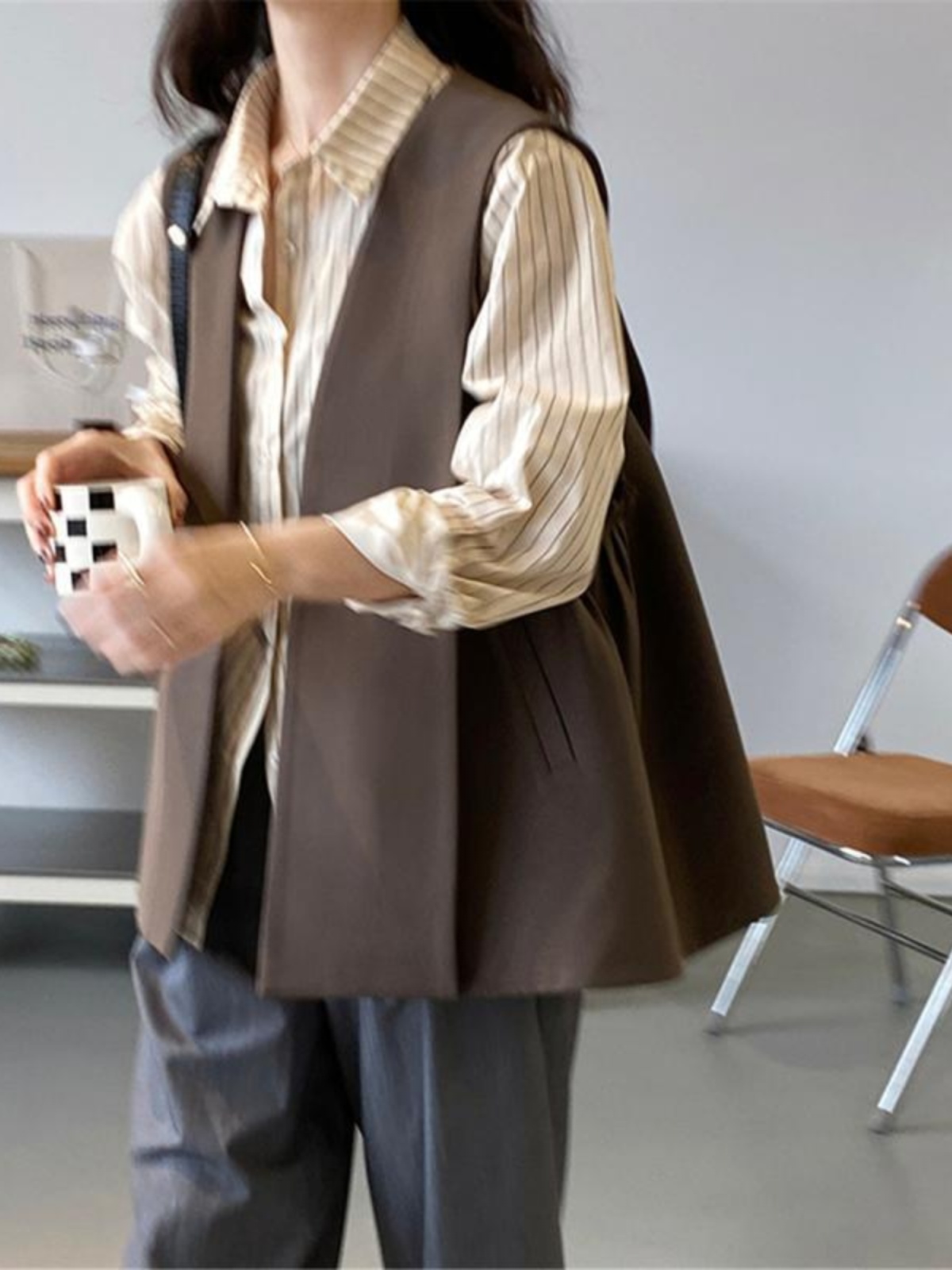 ベスト シンプル洗練ベストジレ