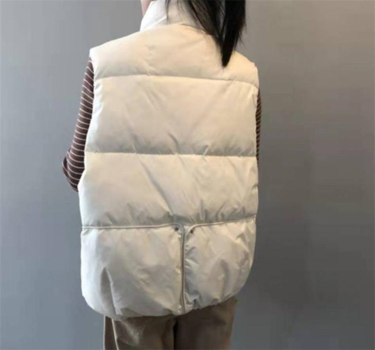 白鴨ダウン薄手ベスト ゆったり快適トレンド