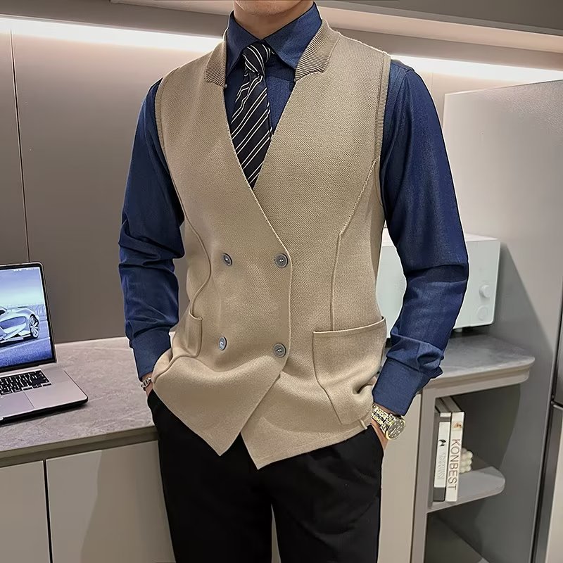 ベスト ダブルボタン フォーマルベスト