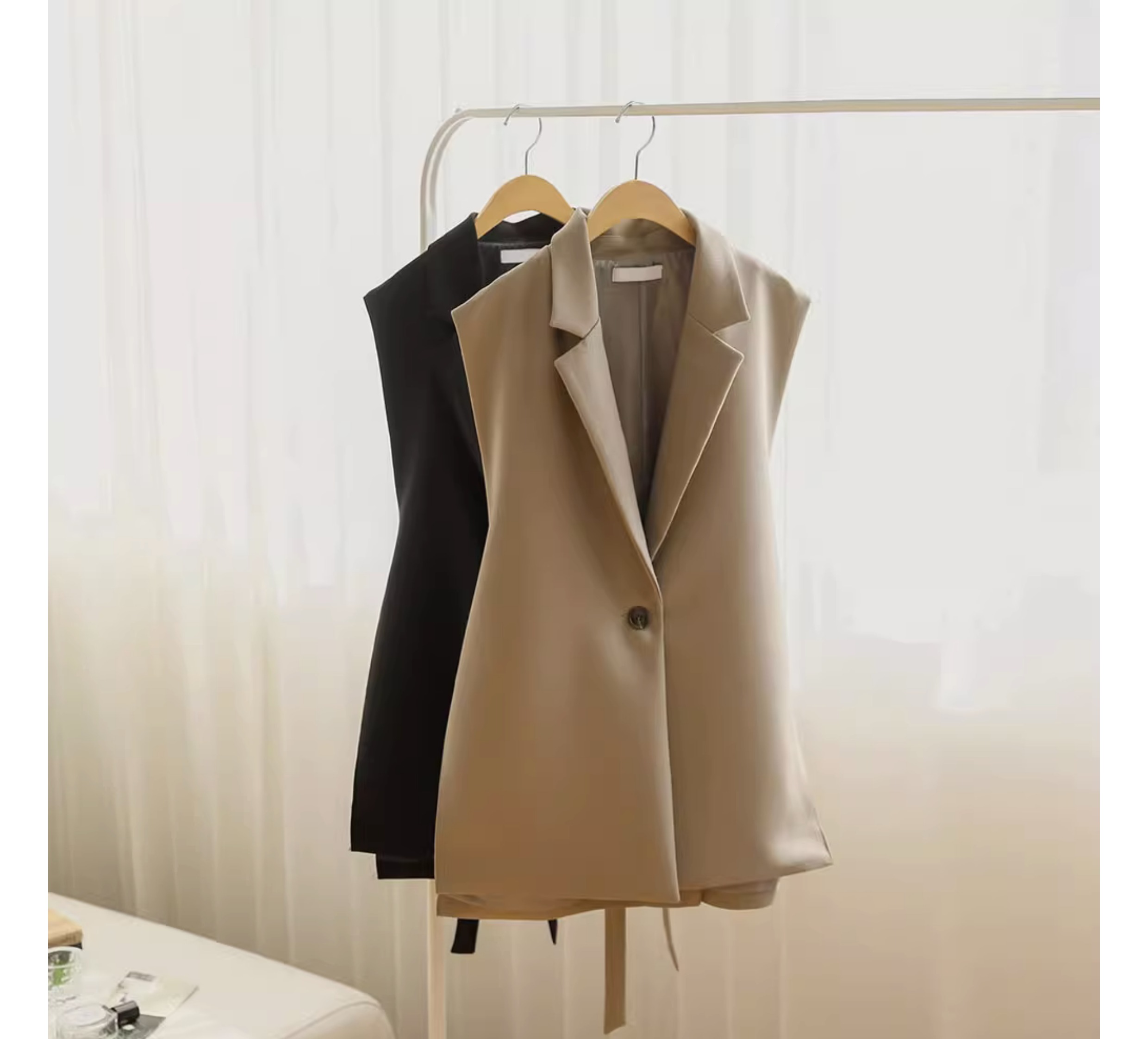 すっきりシルエット 上品ロングベスト