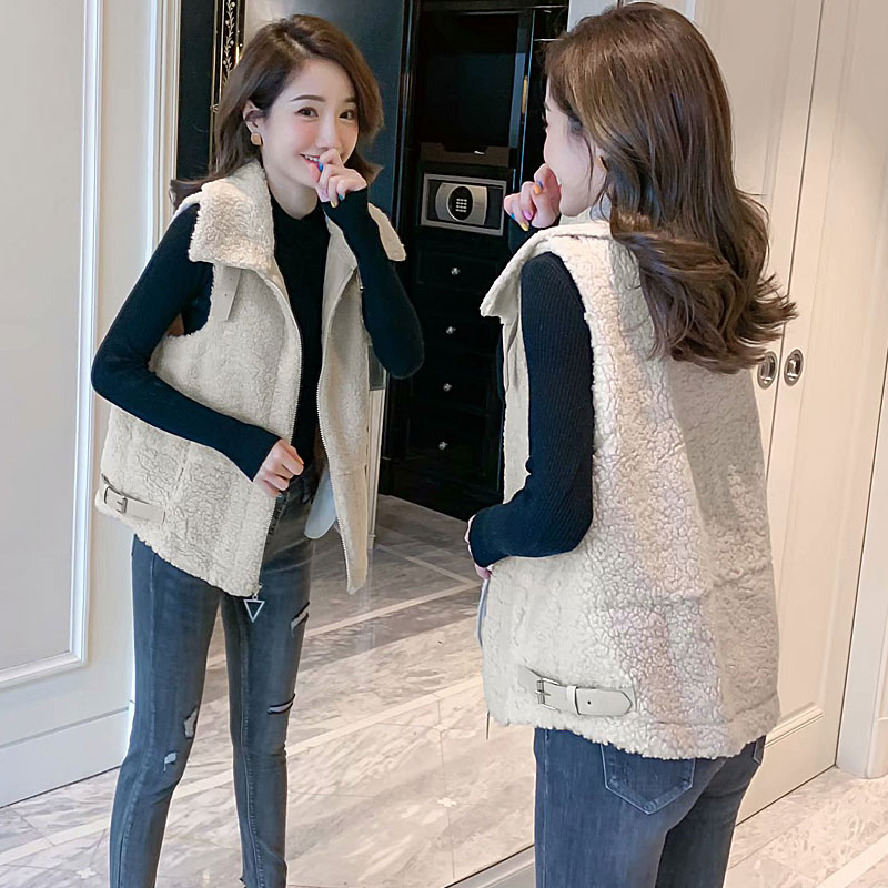 ベスト もこもこ羊毛風フリースベスト