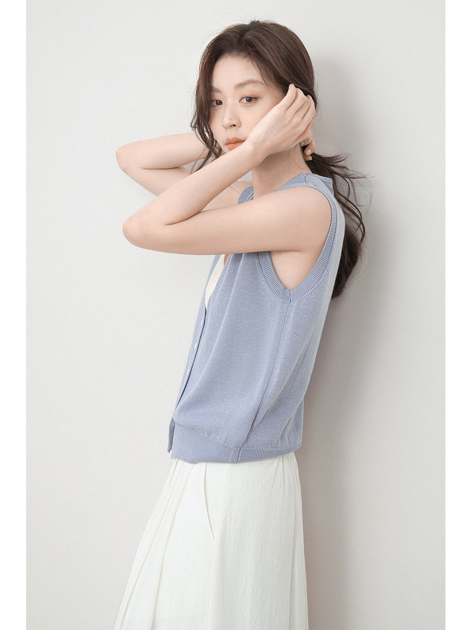 ベスト 優美シルエットニットベスト