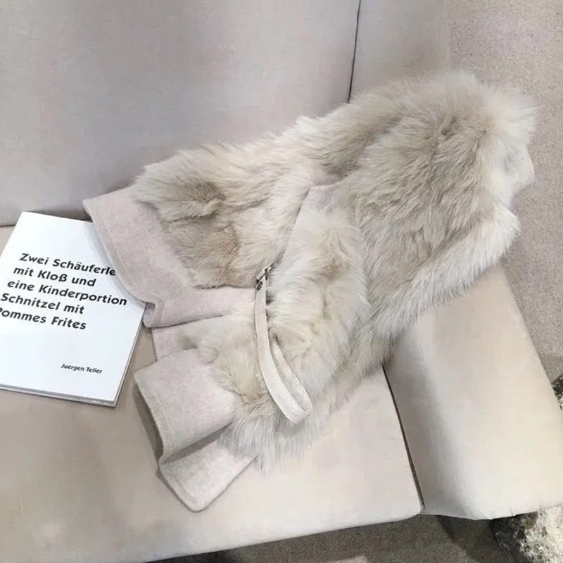 ベスト 上品な長毛ファーベスト