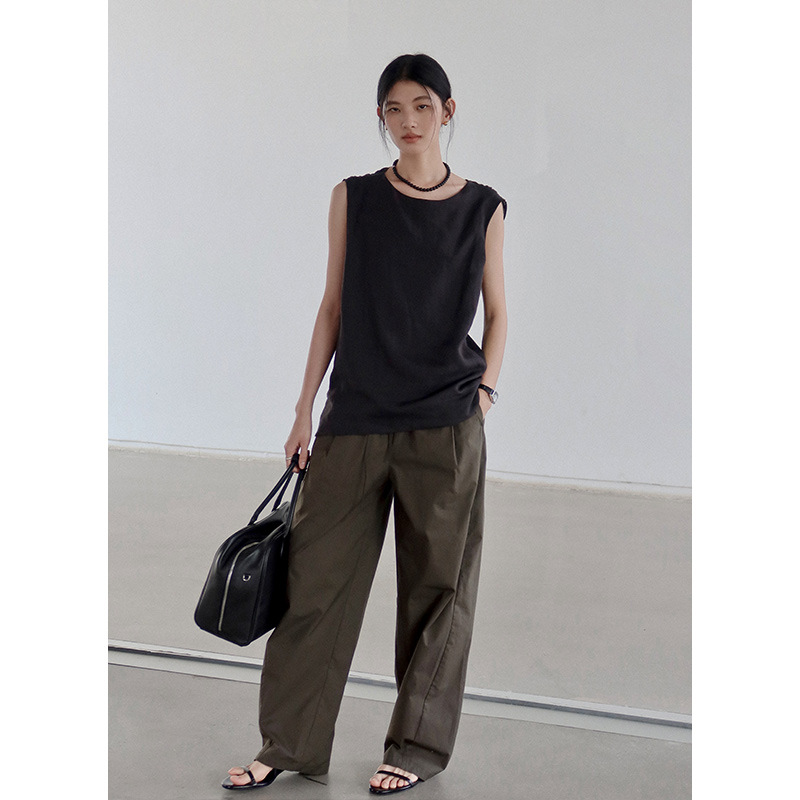 ベスト 上質シルエット ノースリーブベスト