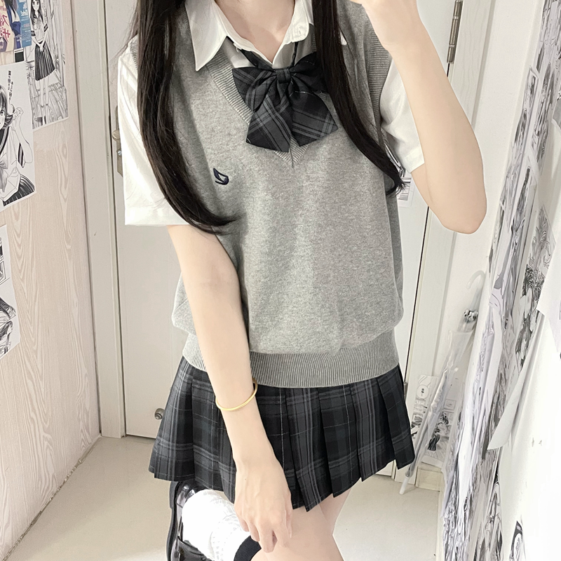 ニットベスト 学生風Vネックベスト