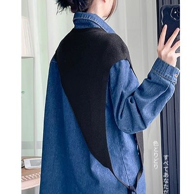 ニットベスト アシンメトリーデザインベスト