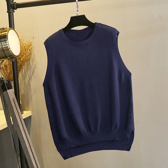 ニットベスト スタイリッシュシンプルベスト