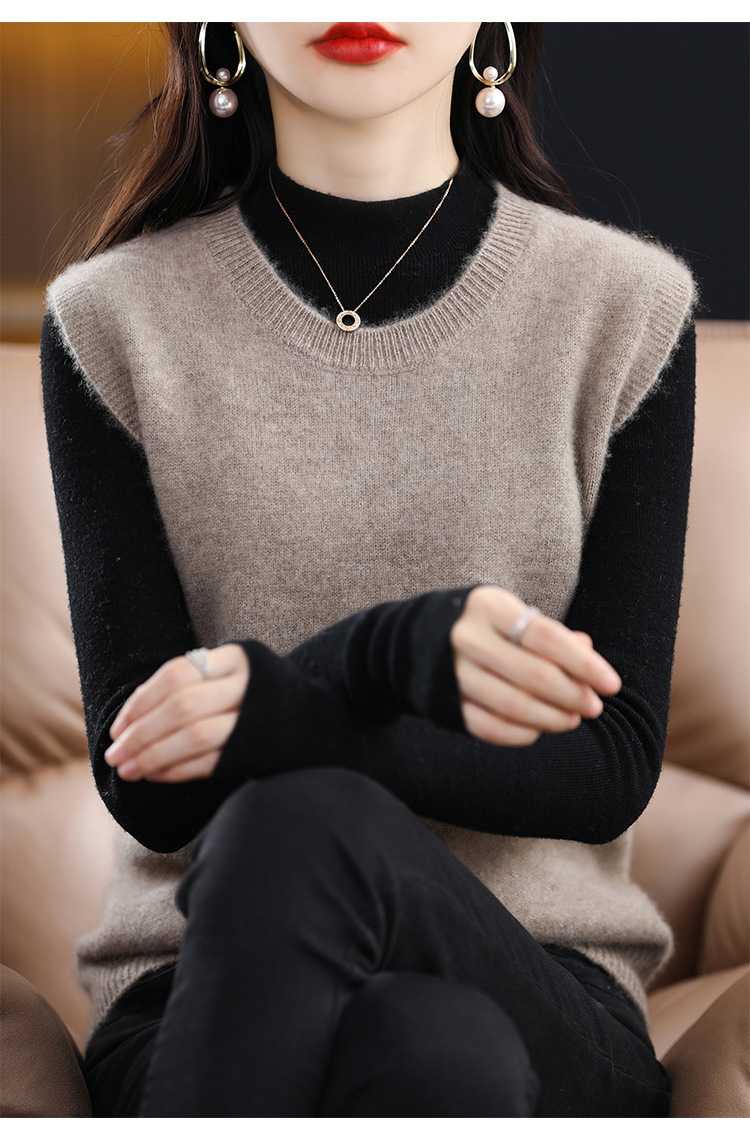 ニットベスト 上質感ふんわり重ね着ニットベスト