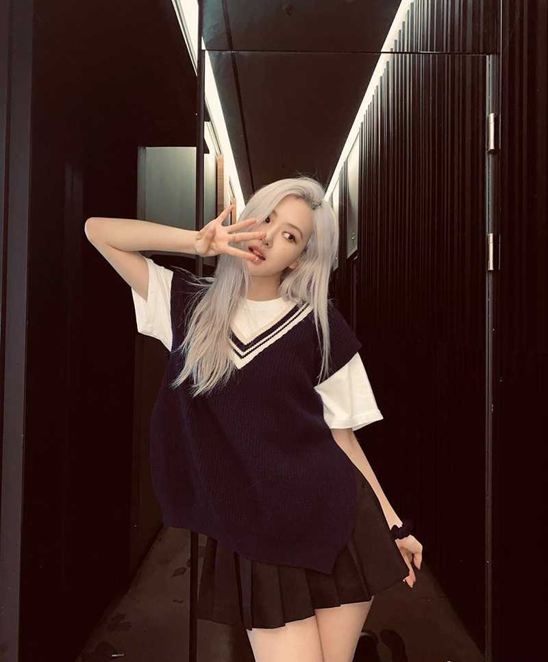 ニットベスト 学生風シンプルニットベスト