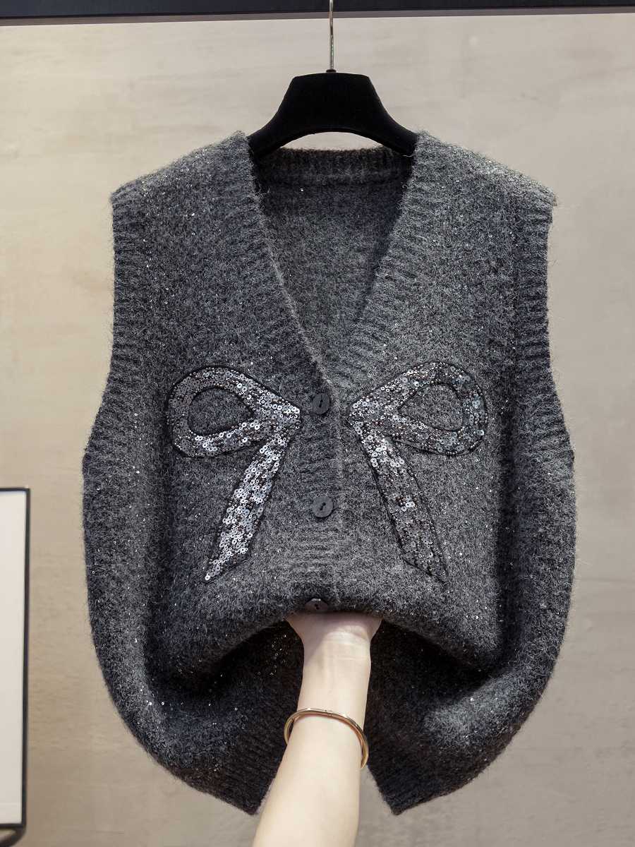 ニットベスト きらめき蝶結びニットベスト