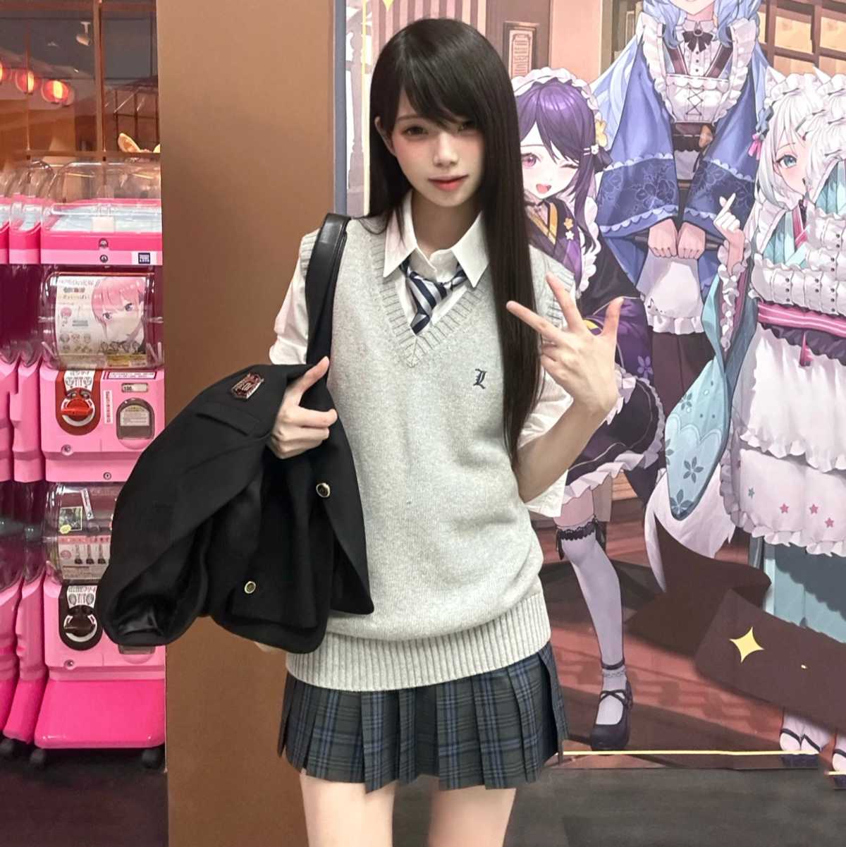 ニットベスト スクール制服の定番ニットベスト