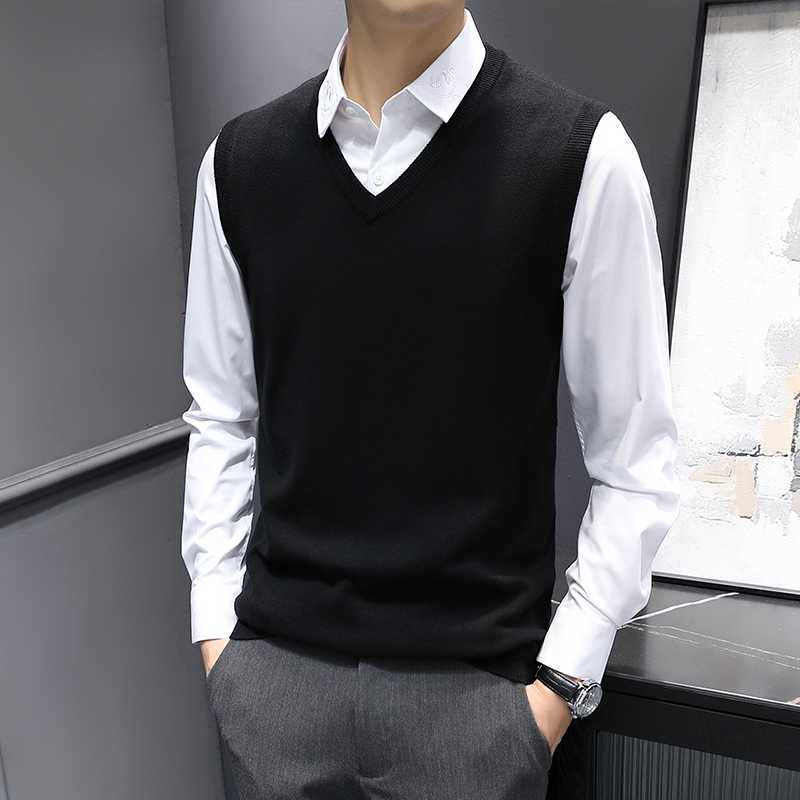 ニットベスト 上質感あふれるシンプルベスト