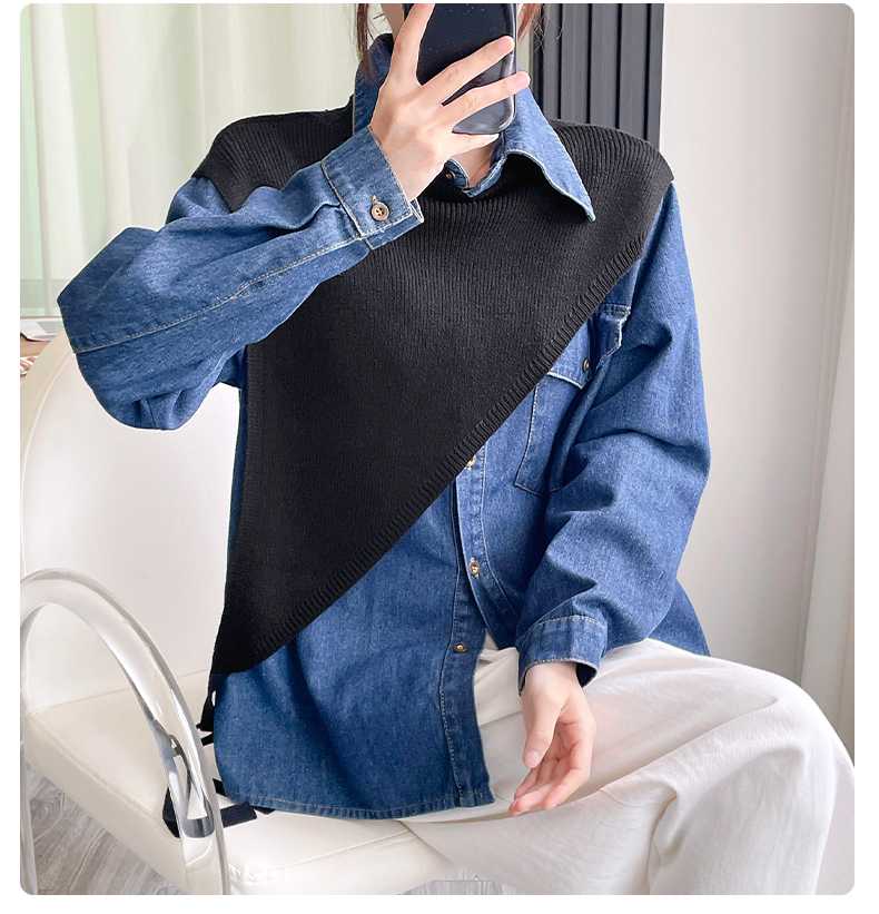 ニットベスト アシンメトリーデザインベスト