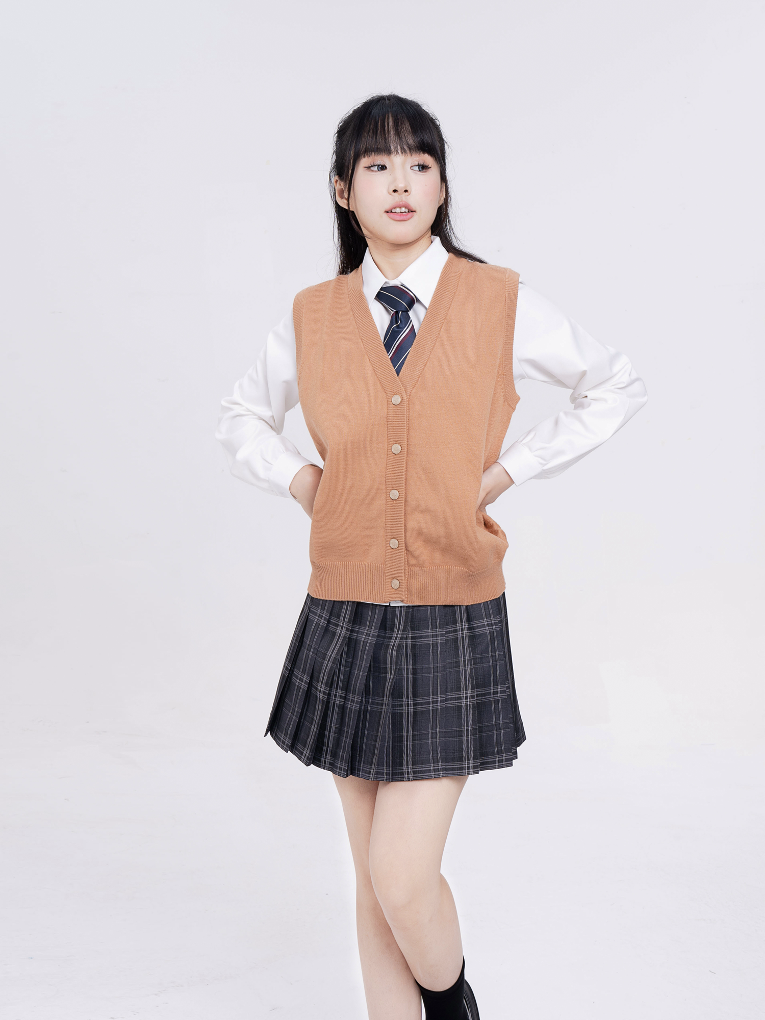 ニットベスト クラシカル制服風ニットベスト