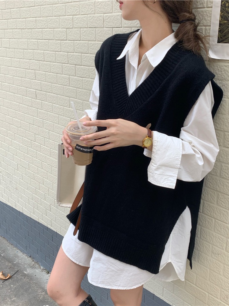 ニットベスト 大人のゆとりベスト