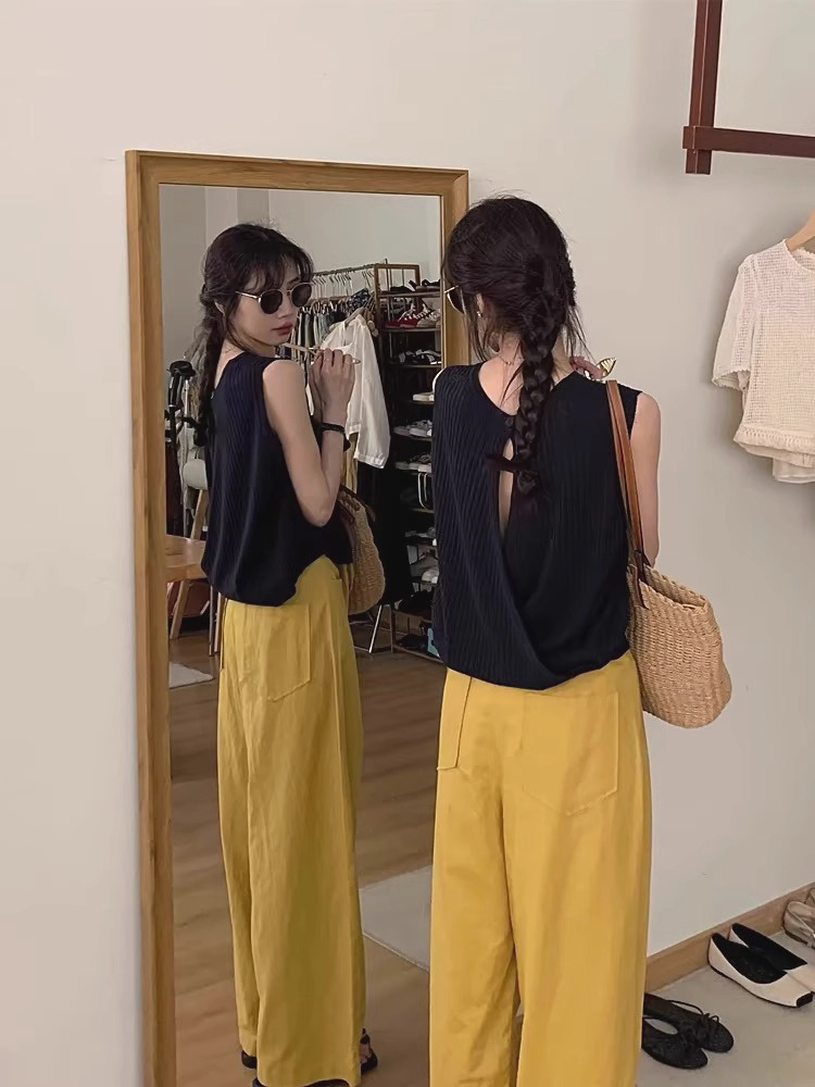 ニットベスト シンプル美シルエットニットベスト