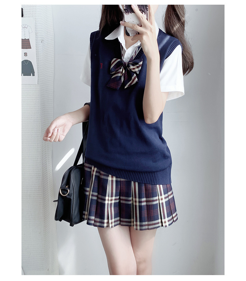 ニットベスト 学生風シンプルベスト