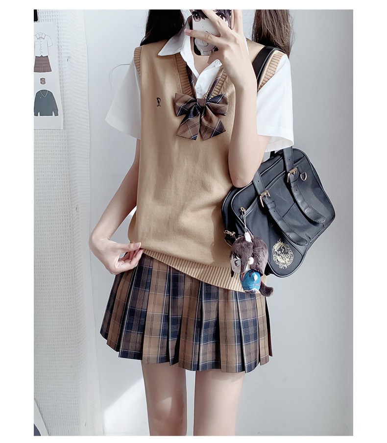 ニットベスト 学生風シンプルベスト