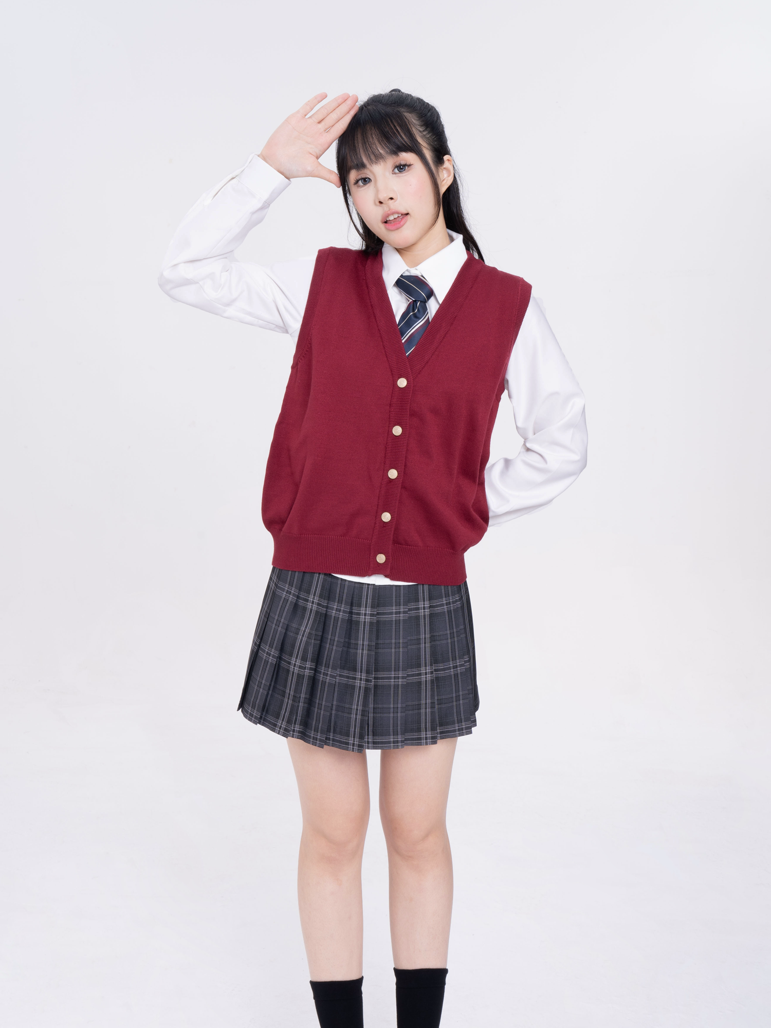 ニットベスト クラシカル制服風ニットベスト