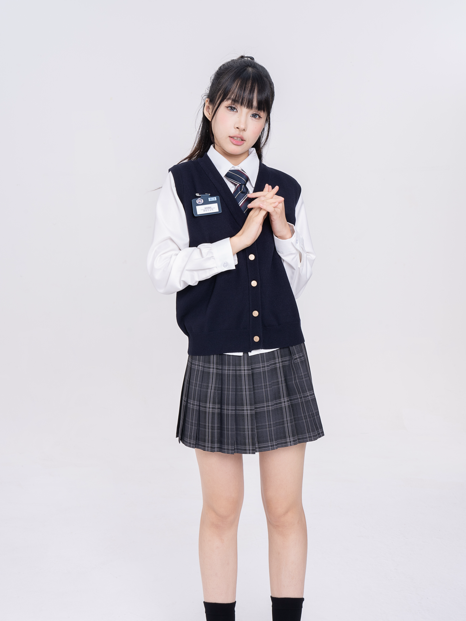 ニットベスト クラシカル制服風ニットベスト