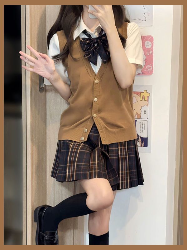 ニットベスト 学生風シンプルベスト