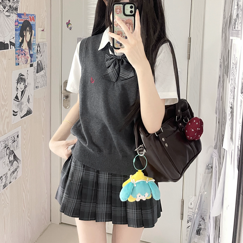 ニットベスト 学生風Vネックベスト