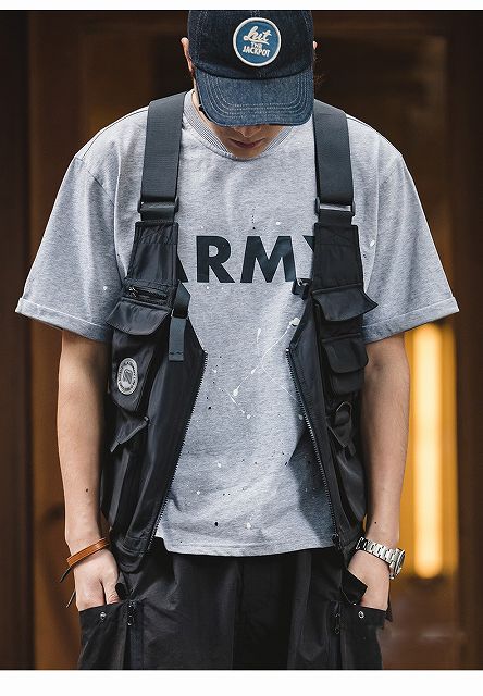 メンズ ベスト メンズ 多機能ポケット付きベスト 男女兼用 全２色